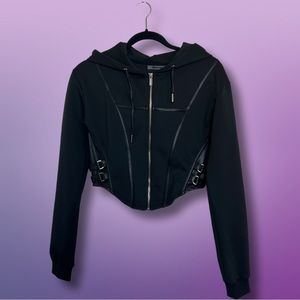 🖤 maniere de voir corset hoodie